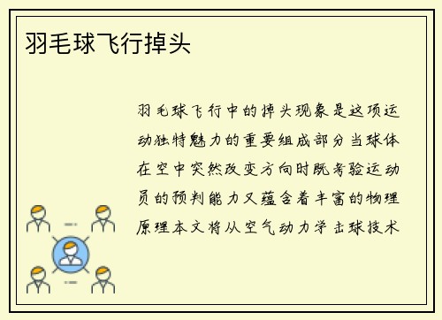 羽毛球飞行掉头